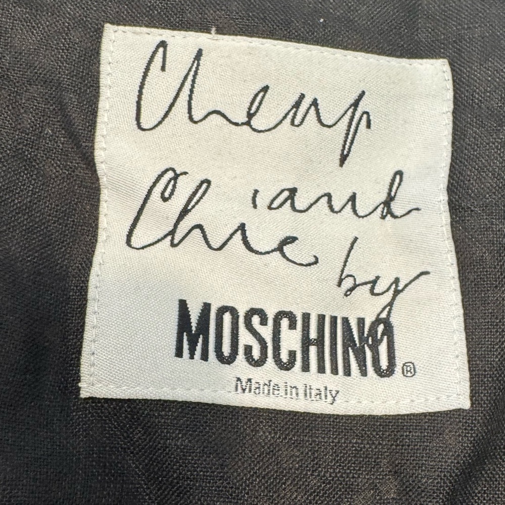 MOSCHINO CHEAP AND CHIC VINTAGE Linen Duck Goose Vest Size 12 VGUC - Picture 3 of 6